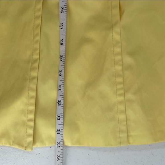 Anne Klein Butter Yellow Tortious Button Fitted Lined Long Sleeve Trench Coat - Picture 11 of 13